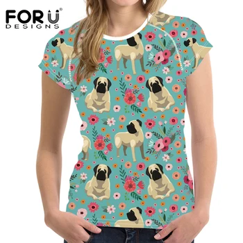 FORUDESIGNS Mastiff Flower Printed T-shirt Women Tops Tee Shirt Femme Harajuku Female Tshirts Summer Camisetas Mujer Blusas
FORUDESIGNS Mastiff Flower Printed T-shirt Women Tops Tee Shirt Femme Harajuku Female Tshirts Summer Camisetas Mujer Blusas