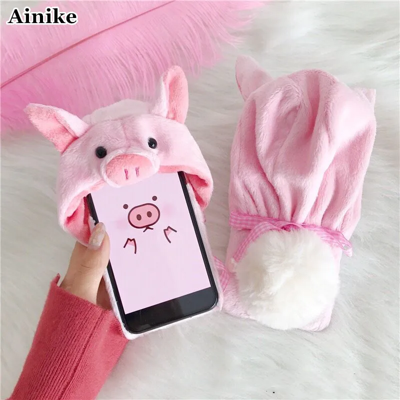 Ainike Cute Warm Fur Ball Pig Dog Hat Phone Case For iPhone X 6 6s Plus 7 7Plus 8 8Plus Animal Ears Soft Furry Plush Back Cover
Ainike Cute Warm Fur Ball Pig Dog Hat Phone Case For iPhone X 6 6s Plus 7 7Plus 8 8Plus Animal Ears Soft Furry Plush Back Cover