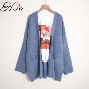 H.SA 2019 Spring New Women Long Sweater and Cardigans Oversized Big Pocket Knit Coat All Match Female Spring Cardigans loose Top
H.SA 2019 Spring New Women Long Sweater and Cardigans Oversized Big Pocket Knit Coat All Match Female Spring Cardigans loose Top