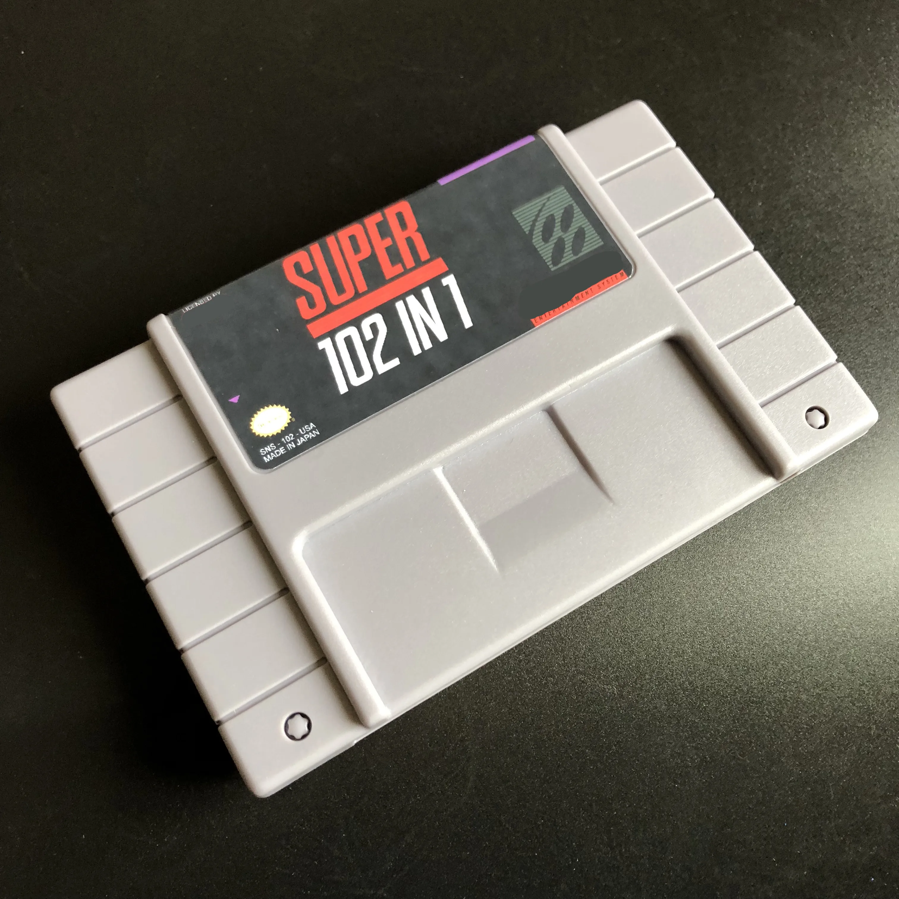 Super 102 in 1/top gear/TMNT/Mega Man/Castlevania X/Zombies/Gradius 3/Contra 3/Bonkers For 46pins NTSC version Console !
Super 102 in 1/top gear/TMNT/Mega Man/Castlevania X/Zombies/Gradius 3/Contra 3/Bonkers For 46pins NTSC version Console !
