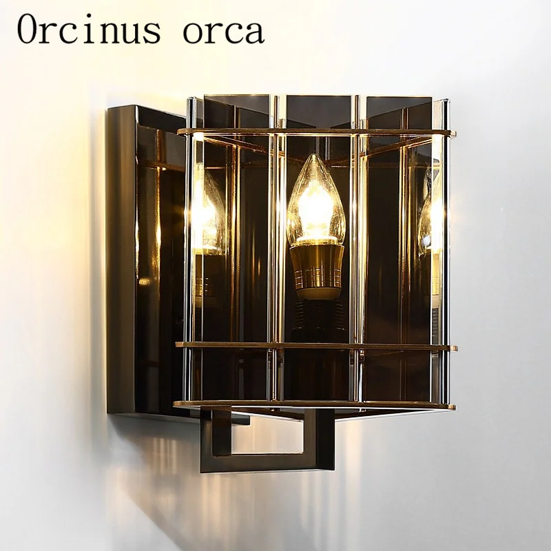 

After the latest modern minimalist creative personality living room bedroom bedside lamp wall lamp corridor in northern Europe