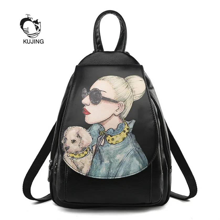 KUJNG Fashion Backpack High Quality Printing Women Casual Backpack Hot Black Lady Backpack Cheap Shopping Travel Female Backpack
KUJNG Fashion Backpack High Quality Printing Women Casual Backpack Hot Black Lady Backpack Cheap Shopping Travel Female Backpack