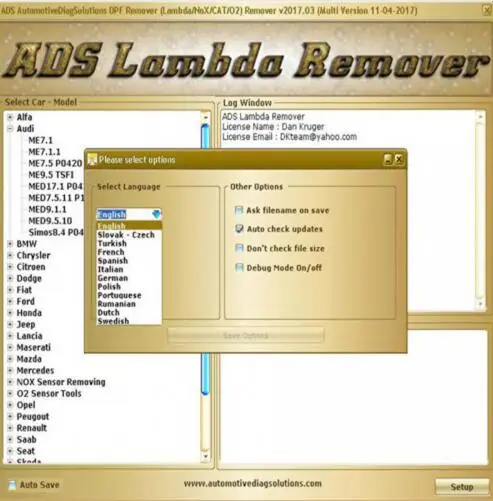 2017 MTX DTC Remover 1.8.5.0 with keygen & DPF EGR Remover 3.0 Lambda Remover Full 2017.5 Version Software + Unlock keygen
2017 MTX DTC Remover 1.8.5.0 with keygen & DPF EGR Remover 3.0 Lambda Remover Full 2017.5 Version Software + Unlock keygen