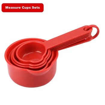 Baking Tools Large Size Measuring Cups Red Colored Plastick 5 Piece Flour Measuring Cup Kitchen Measuring Tools 
Baking Tools Large Size Measuring Cups Red Colored Plastick 5 Piece Flour Measuring Cup Kitchen Measuring Tools