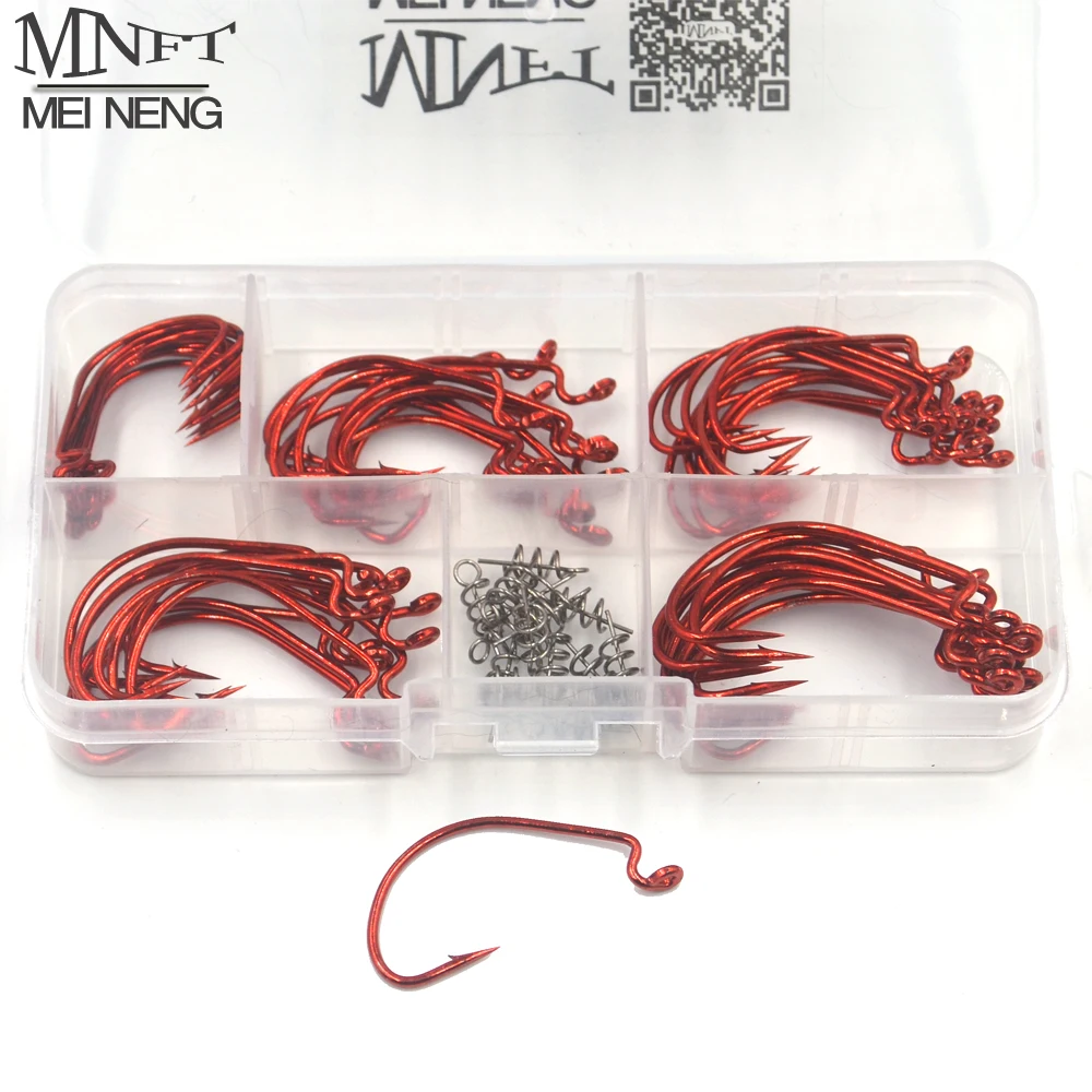 MNFT 60Pcs Red Crank Hooks+15Pcs Soft Lure Connector/Set High Carbon Steel Size 1# 2# 1/0# 2/0# 3/0# Soft Worm Bait Fishing Hook
MNFT 60Pcs Red Crank Hooks+15Pcs Soft Lure Connector/Set High Carbon Steel Size 1# 2# 1/0# 2/0# 3/0# Soft Worm Bait Fishing Hook