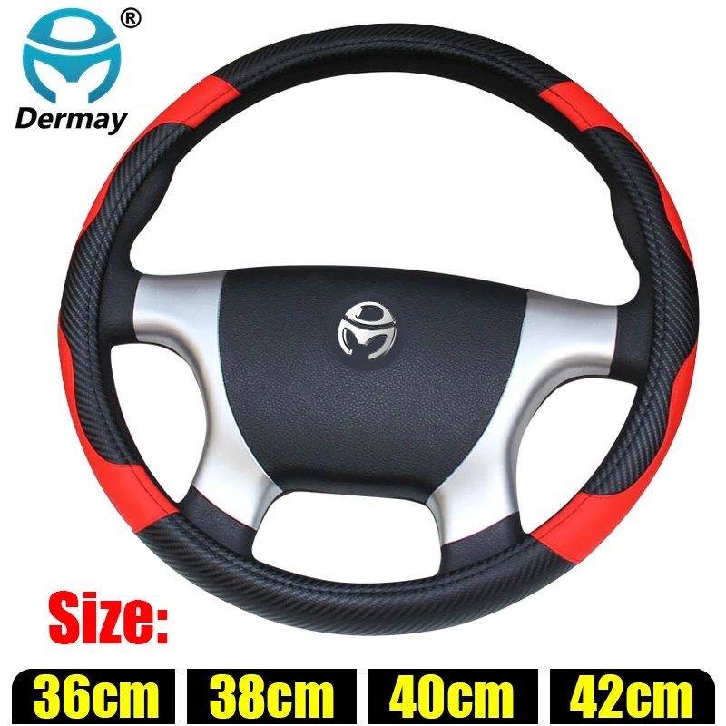 Car Steering Wheel Cover 36cm 38cm 40cm 42cm Special Custom Size Carbon Fibre+Faux Leather For Car Bus Truck Boat Free Shipping
Car Steering Wheel Cover 36cm 38cm 40cm 42cm Special Custom Size Carbon Fibre+Faux Leather For Car Bus Truck Boat Free Shipping