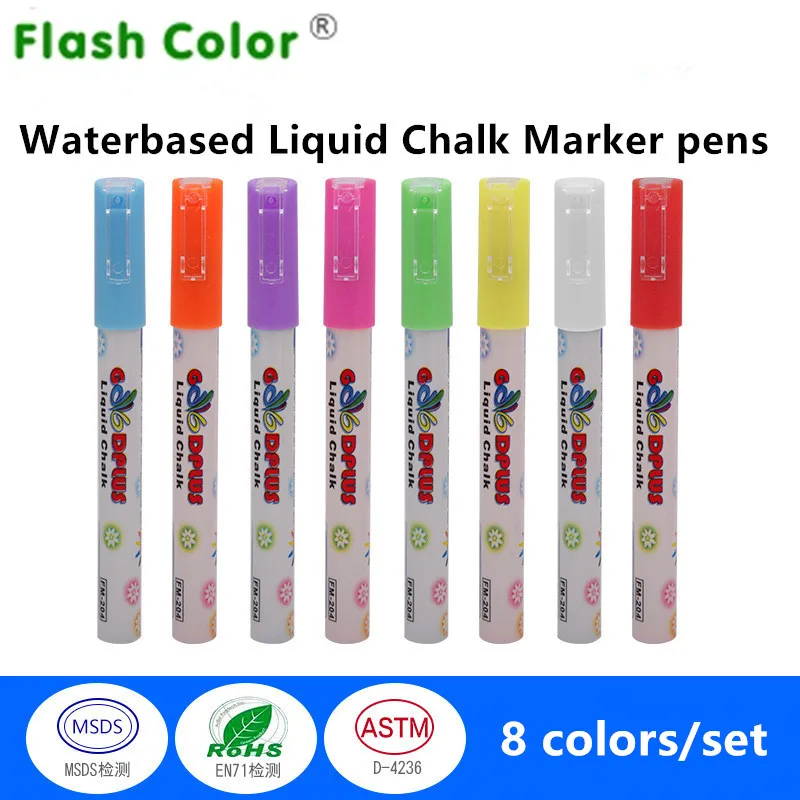 Flashcolor 80pcs/set Highlighter led Liquid Chalk Marker Pens for School Art Painting 8 Colors Round&Chisel Tip 3mm Wholesale
Flashcolor 80pcs/set Highlighter led Liquid Chalk Marker Pens for School Art Painting 8 Colors Round&Chisel Tip 3mm Wholesale