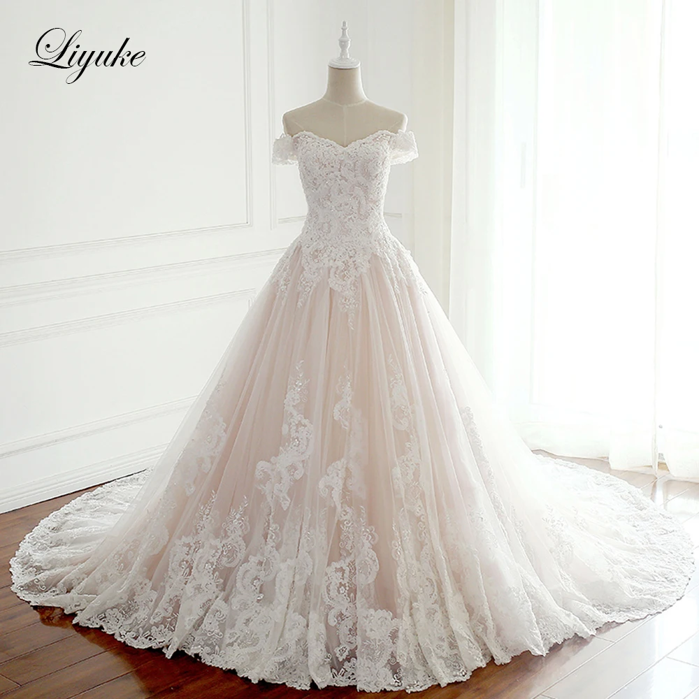 Liyuke Pink Satin A-Line Wedding Dresses Strapless Sleeves Wedding Gown Appliques Vestido De Noiva Beading
Liyuke Pink Satin A-Line Wedding Dresses Strapless Sleeves Wedding Gown Appliques Vestido De Noiva Beading
