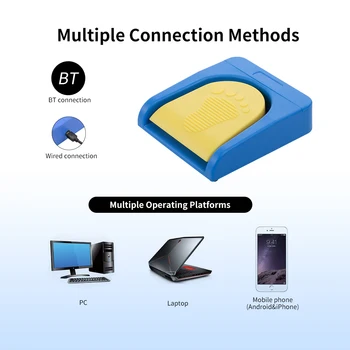 Wireless BT USB Single Switch Foot Pedal One Key Customized Keyboard Mouse Video Game HID Control for PC Mac Tablet Smartphone
Wireless BT USB Single Switch Foot Pedal One Key Customized Keyboard Mouse Video Game HID Control for PC Mac Tablet Smartphone