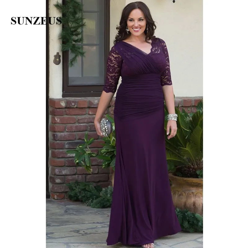 mother of the bride purple dress