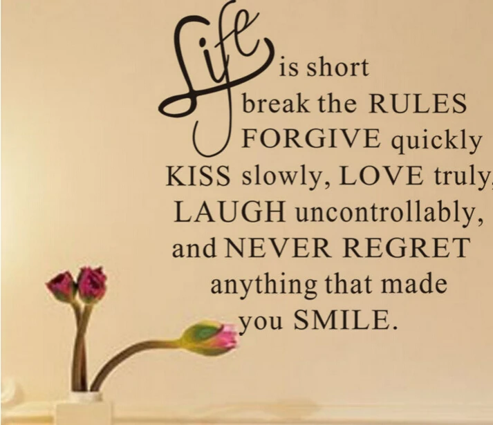Factory Price LIFE IS SHORT Quote wall sticker decal home room decor Remonable Mural wallpaper Fast Shipping
Factory Price LIFE IS SHORT Quote wall sticker decal home room decor Remonable Mural wallpaper Fast Shipping
