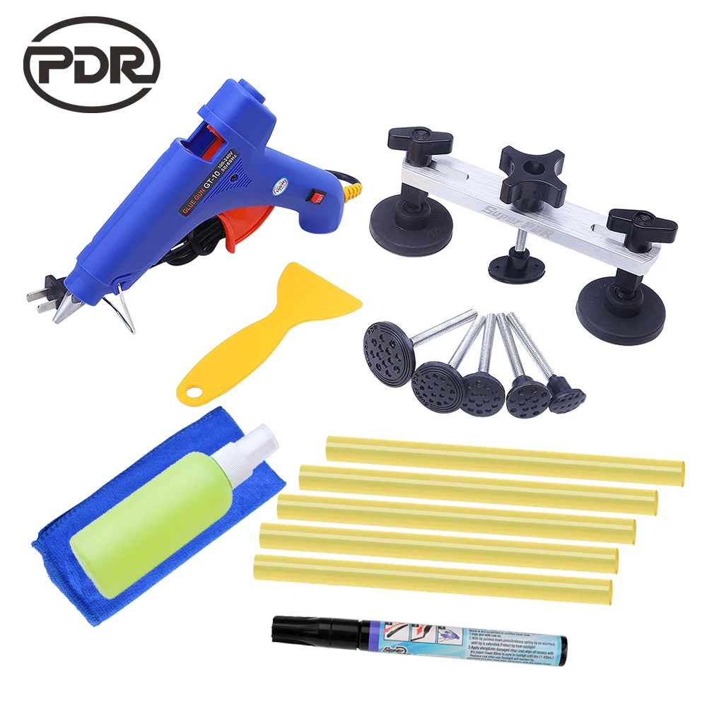 PDR Auto Repair Tool Removal Dent Puller Tabs Hand Tool Set with Glue Sticker Glue Gun Rubber Shovel for 1-9cm Car Dent Repair
PDR Auto Repair Tool Removal Dent Puller Tabs Hand Tool Set with Glue Sticker Glue Gun Rubber Shovel for 1-9cm Car Dent Repair