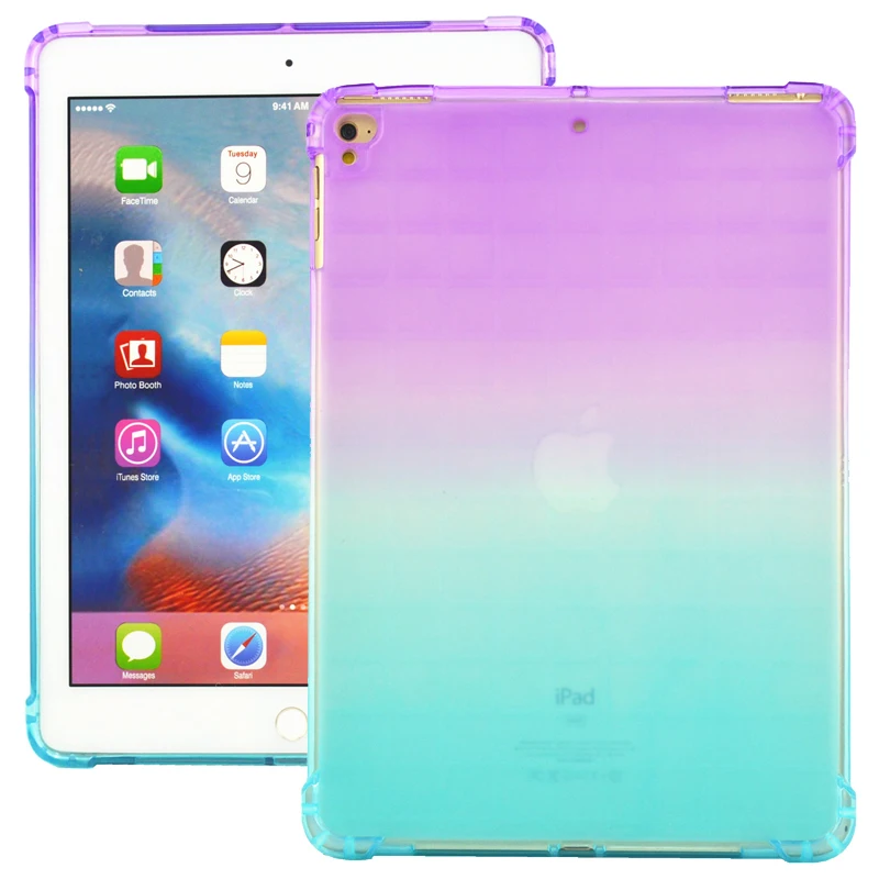 Мягкий ТПУ чехол для iPad Air Air2 универсальный цветной прозрачный планшета Apple 9 7 2018