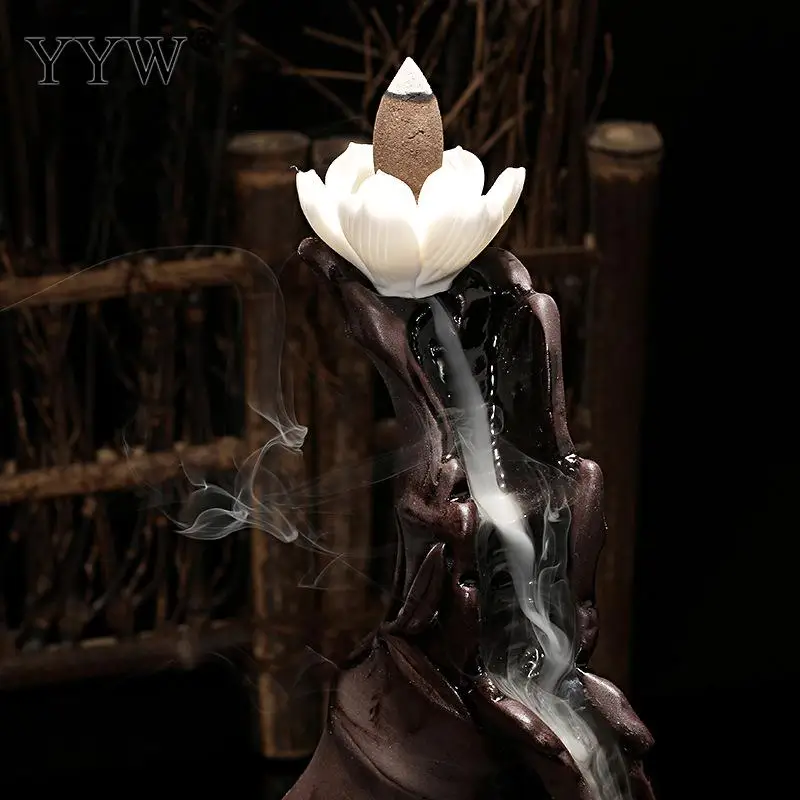 White Lotus Backflow Incense Burner Waterfall Incense Cone Sticks Holder Censer Aroma Smoke Burner Incenso Porcelain Home Decor
White Lotus Backflow Incense Burner Waterfall Incense Cone Sticks Holder Censer Aroma Smoke Burner Incenso Porcelain Home Decor