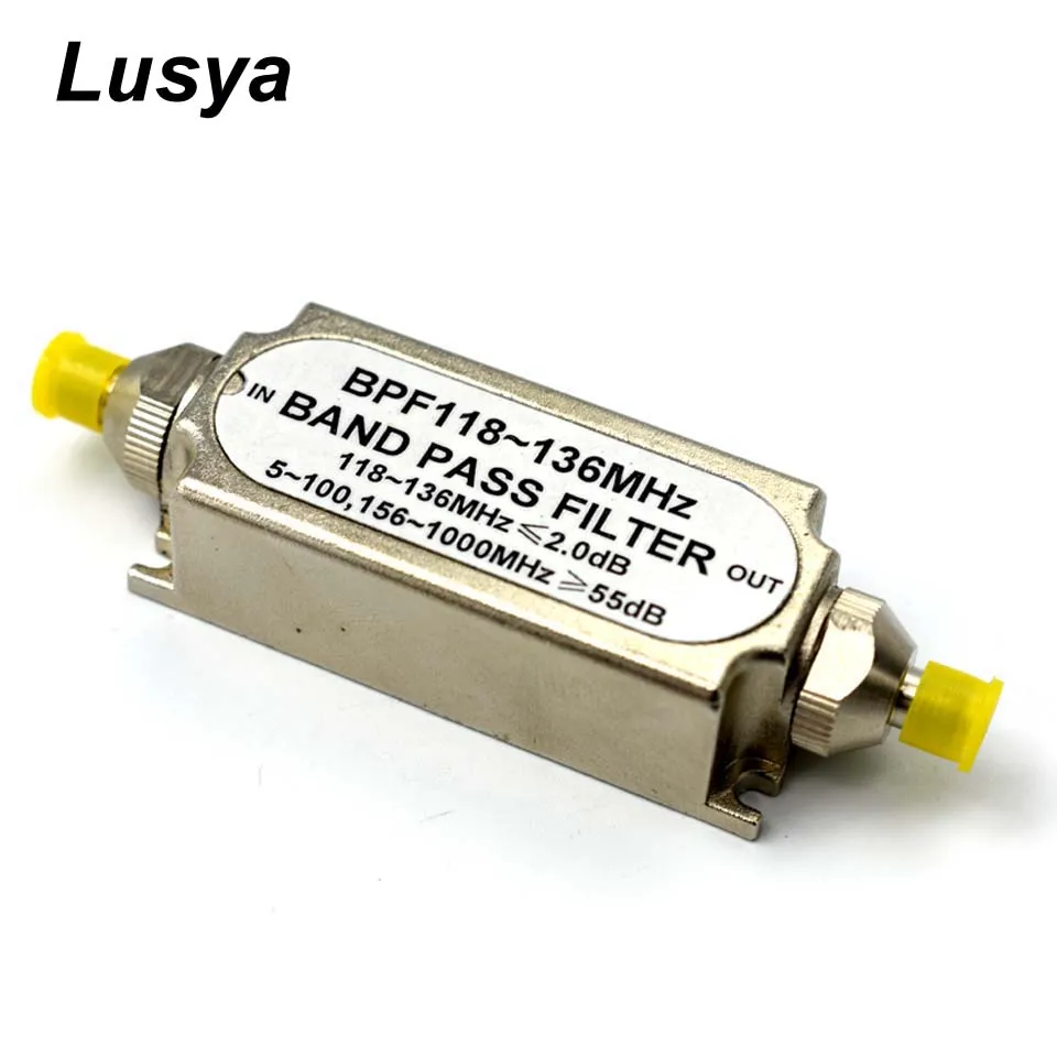 SMA connector bandpass filter SMA female-SMA female BPF118-136MHz for aero frequency band A6-011
SMA connector bandpass filter SMA female-SMA female BPF118-136MHz for aero frequency band A6-011