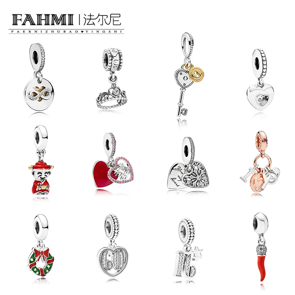 FAHMI 100% 925 Sterling Silver Love Key Zircon God Of Wealth Heart-Shaped Crown Snowflake Rose Gold Fashion Pendant DIY Necklace
FAHMI 100% 925 Sterling Silver Love Key Zircon God Of Wealth Heart-Shaped Crown Snowflake Rose Gold Fashion Pendant DIY Necklace