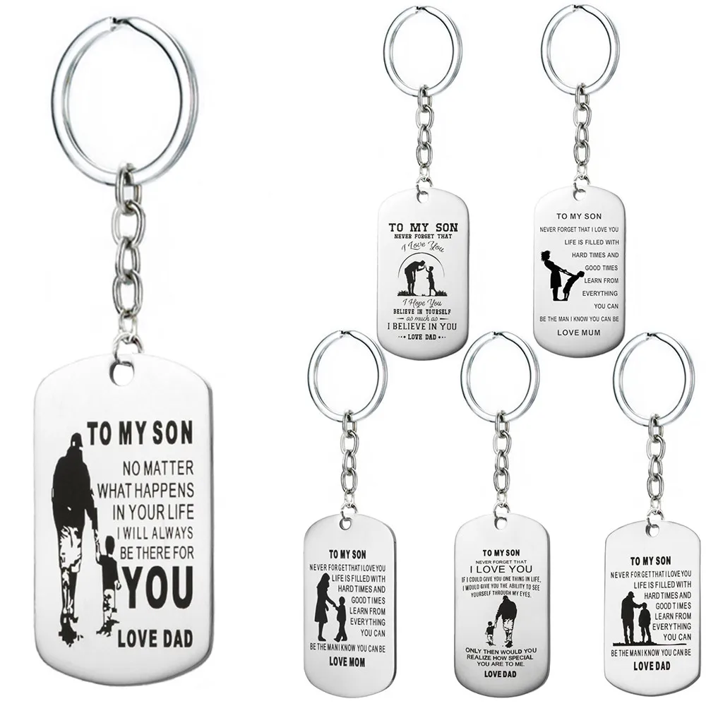 To My Son Dog Tag Keychain Military fashion Fathers Day Family Love Best Gifts Stainless Steel z
To My Son Dog Tag Keychain Military fashion Fathers Day Family Love Best Gifts Stainless Steel z