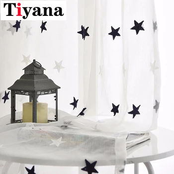 Embroidered Star Tulle Curtains for Living Room Transparent Tulle Curtains Window Drapes Sheer for the Bedroom P159D3
Embroidered Star Tulle Curtains for Living Room Transparent Tulle Curtains Window Drapes Sheer for the Bedroom P159D3