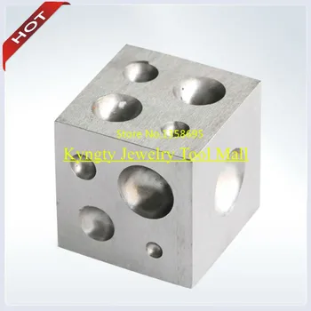 Square Dapping Block Size 60 * 60 * 60 mm Jewelry Tools Jewelry Making Tools Each face with different size of the hemispheres
Square Dapping Block Size 60 * 60 * 60 mm Jewelry Tools Jewelry Making Tools Each face with different size of the hemispheres
