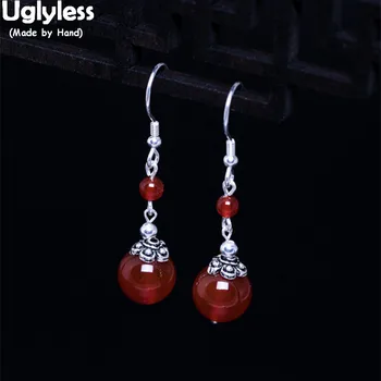Uglyless 100% Real 925 Sterling Thai Silver Flower Beads Earrings for Women Red Agate Ball Dangle Earrings Ethnic Wild Brincos
Uglyless 100% Real 925 Sterling Thai Silver Flower Beads Earrings for Women Red Agate Ball Dangle Earrings Ethnic Wild Brincos