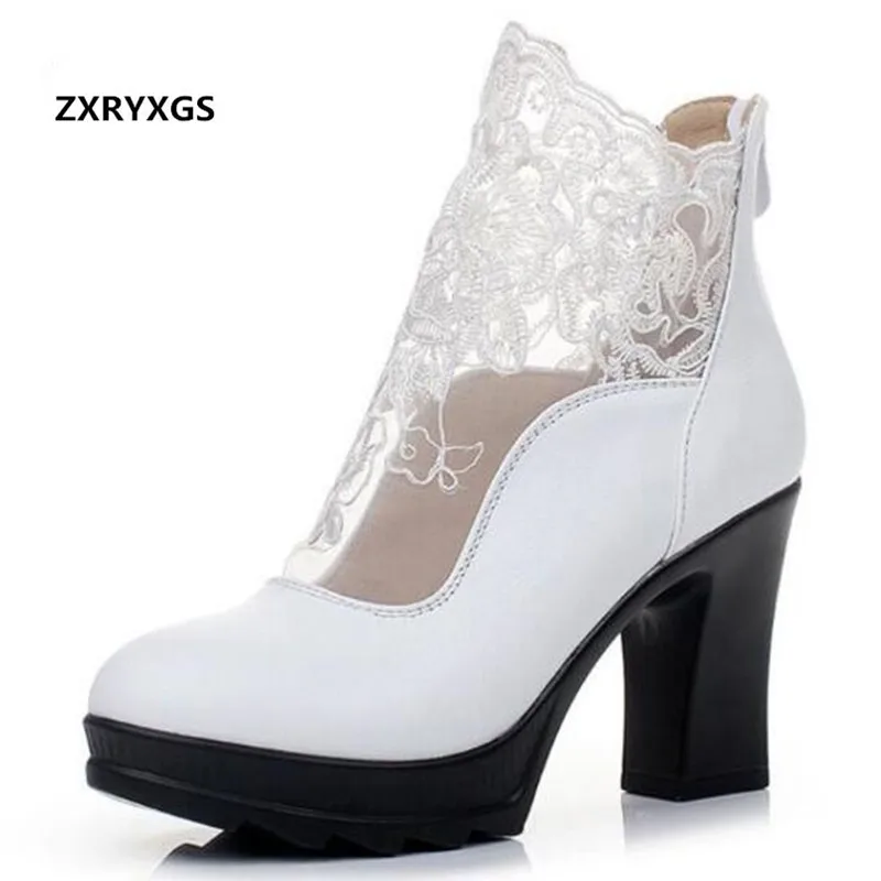 Noble Elegant Lace Mesh Cowhide Leather Shoes High Heels 2018 Breathable Spring Summer Non-slip Women Fashion Shoes Woman Pumps
Noble Elegant Lace Mesh Cowhide Leather Shoes High Heels 2018 Breathable Spring Summer Non-slip Women Fashion Shoes Woman Pumps