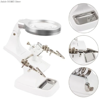 Rotating Hand Soldering Stand Welding Tool With Magnifying Glass LED Light Alligator Clip Holder Clamp Multifunction Repairment
Rotating Hand Soldering Stand Welding Tool With Magnifying Glass LED Light Alligator Clip Holder Clamp Multifunction Repairment