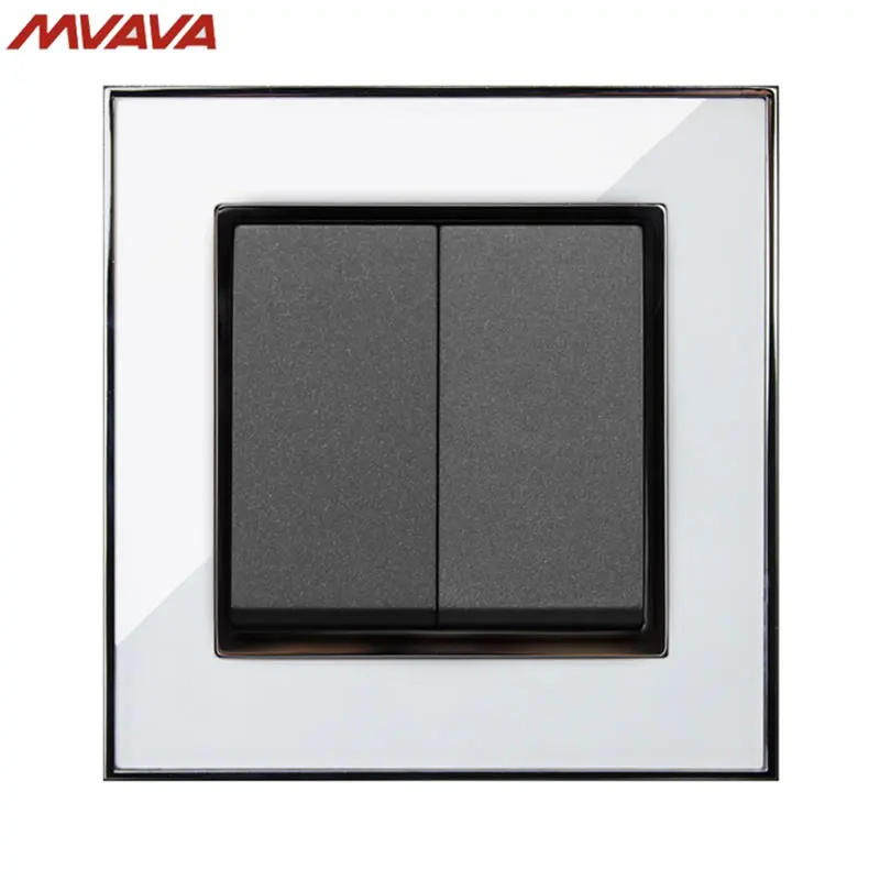 MVAVA 16A Light Wall Switch 2 Gang 1/ 2 Way Wall Decorative Light Control Push Button Luxury Mirror White Panel Free Shipping
MVAVA 16A Light Wall Switch 2 Gang 1/ 2 Way Wall Decorative Light Control Push Button Luxury Mirror White Panel Free Shipping