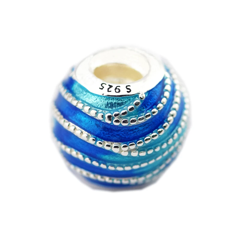 DIY Fits for Pandora Charms Bracelets Blue Swirls Beads with Mixed Enamel 100% 925 Sterling-Silver-Jewelry Free Shipping
DIY Fits for Pandora Charms Bracelets Blue Swirls Beads with Mixed Enamel 100% 925 Sterling-Silver-Jewelry Free Shipping