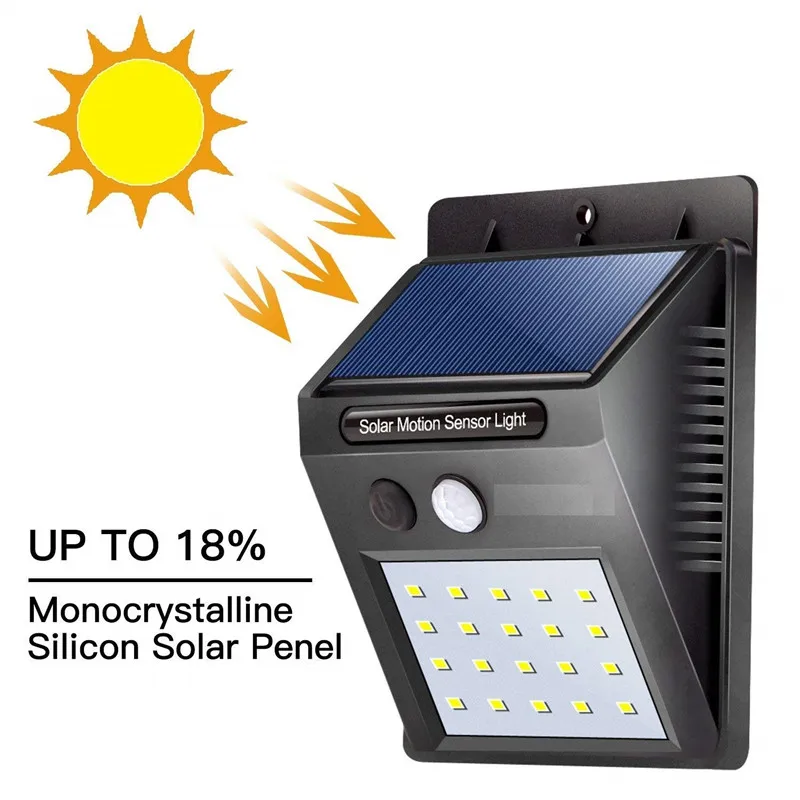 Solar Rechargeable Led Solar Powered Light Bulb Outdoor 20 Led Solar Lamp Motion Sensor Security Wall Lamp for Garden Waterproof
Solar Rechargeable Led Solar Powered Light Bulb Outdoor 20 Led Solar Lamp Motion Sensor Security Wall Lamp for Garden Waterproof
