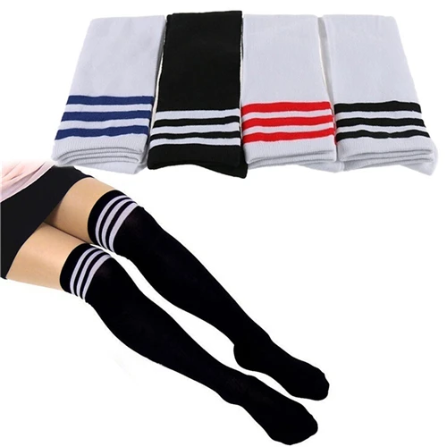 1Pair Women's Striped Thigh High Sexy Cotton Polyester Socks Over Knee Girl Lady Socks Wholesale 4 Colors
1Pair Women's Striped Thigh High Sexy Cotton Polyester Socks Over Knee Girl Lady Socks Wholesale 4 Colors