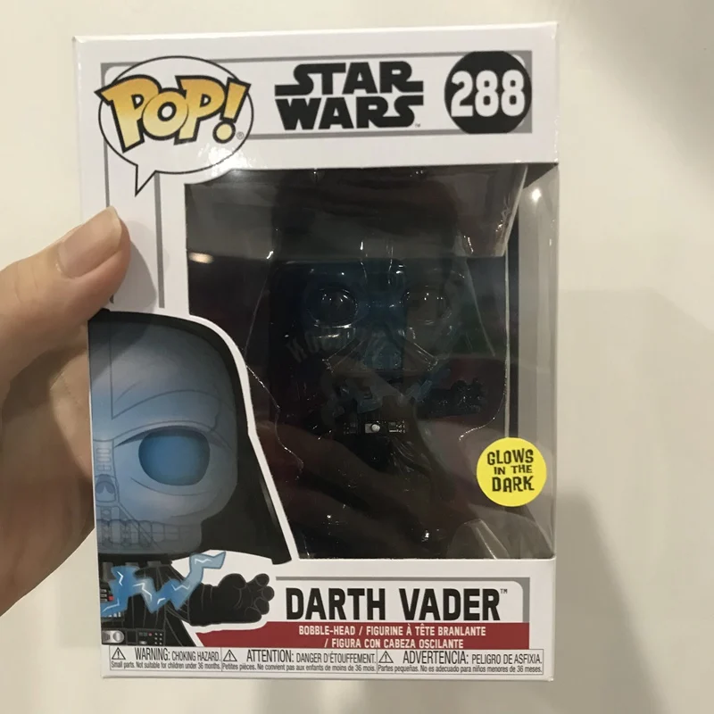 

Exclusive Glow in the dark Funko pop Original Star Wars - Death Vader #288 Vinyl Action Figure Collectible Model Toy In Box