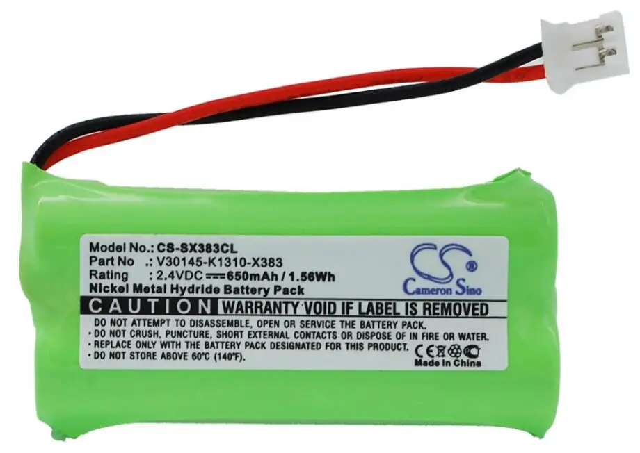 Cameron Sino 650mah battery for SIEMENS Gigaset A12 A120 A165 Trio AS150 UNIVERSUM CL15 SL15 T382 V30145-K1310-X359
Cameron Sino 650mah battery for SIEMENS Gigaset A12 A120 A165 Trio AS150 UNIVERSUM CL15 SL15 T382 V30145-K1310-X359