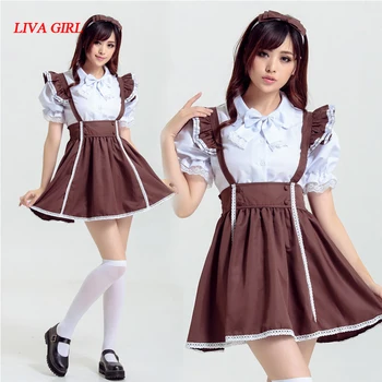 Sexy French Maid Costume Sweet Gothic Dress Anime Cosplay Maid Uniform Plus Size Halloween Costumes For Women
Sexy French Maid Costume Sweet Gothic Dress Anime Cosplay Maid Uniform Plus Size Halloween Costumes For Women