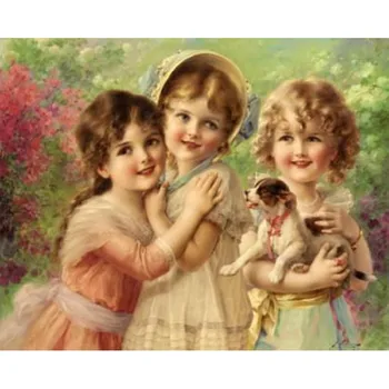 cotton threads 100% Precise Printed Cross Stitch Kit Three Little Angel Girl Stitch European Styles Embroidery Set 74*61cm Large
cotton threads 100% Precise Printed Cross Stitch Kit Three Little Angel Girl Stitch European Styles Embroidery Set 74*61cm Large