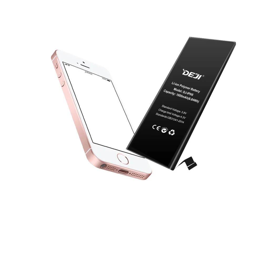 DEJI Original Li-polymer Battery For iPhone 5/5G High Capacity Real 1800mAh Internal Batteries Replacement With Tool Kit Repair
DEJI Original Li-polymer Battery For iPhone 5/5G High Capacity Real 1800mAh Internal Batteries Replacement With Tool Kit Repair