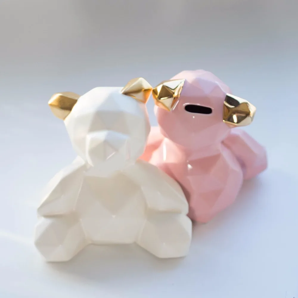 1 piece geometric bear piggy bank Creative Gifts Money Box Saving Money Box Coin Piggy Bank Ceramic Bus Piggy Bank
1 piece geometric bear piggy bank Creative Gifts Money Box Saving Money Box Coin Piggy Bank Ceramic Bus Piggy Bank