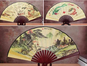 10" Portable Decorative Bamboo Folding Fan Floral Animal Pattern Traditional Large Hand Fans Silk Fabric Chinese Fan Men Gift
10" Portable Decorative Bamboo Folding Fan Floral Animal Pattern Traditional Large Hand Fans Silk Fabric Chinese Fan Men Gift