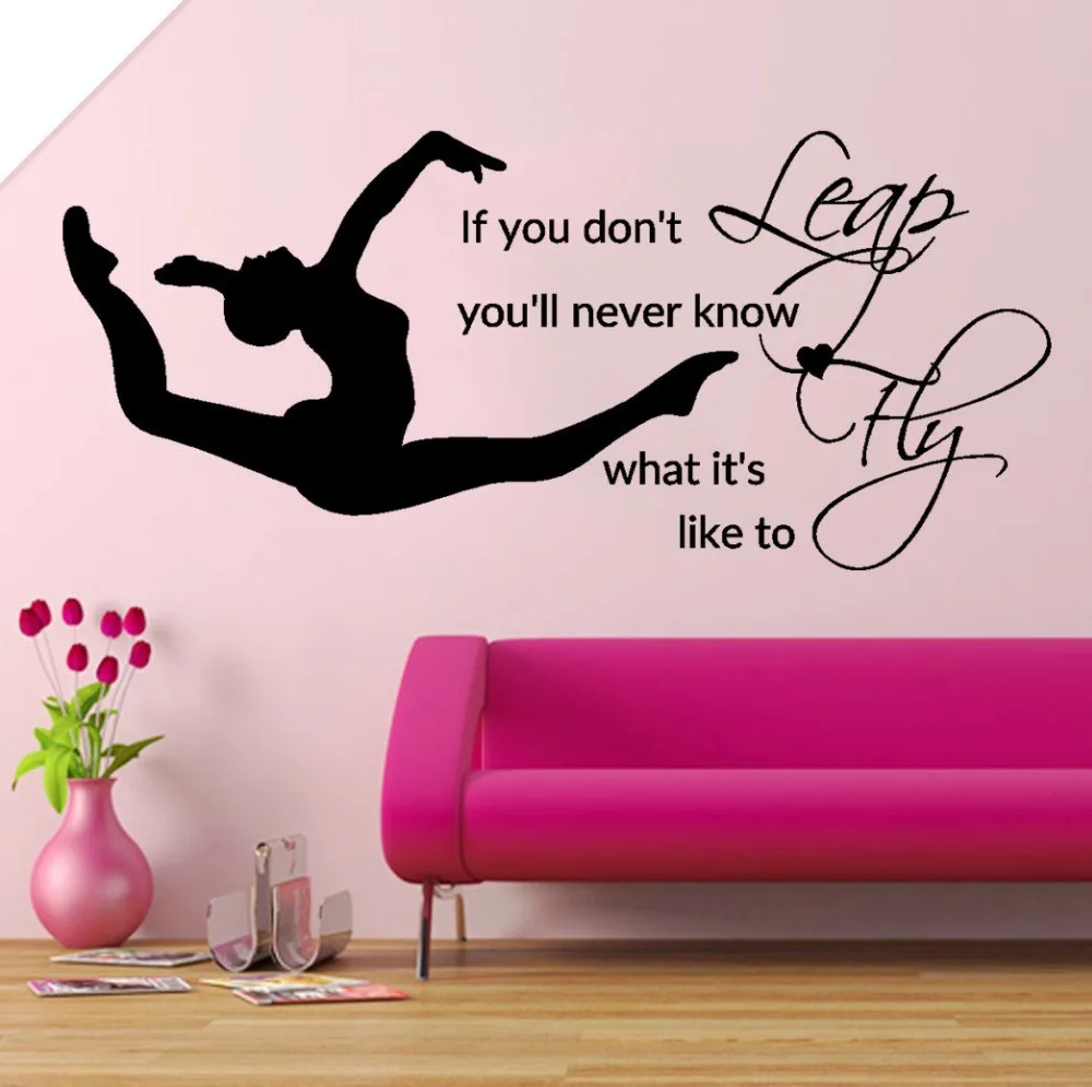 Leap Fly Girl Bedroom Decal Gymnastic Vinyl Stickers Muraux Bedding Decor Quotes Sports Art Stencils For Walls DIY SYY034
Leap Fly Girl Bedroom Decal Gymnastic Vinyl Stickers Muraux Bedding Decor Quotes Sports Art Stencils For Walls DIY SYY034