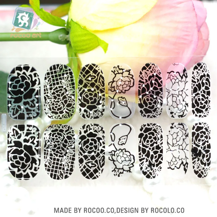 Y5404/2016 Transparent Black Lace Flowers Design Adhesive Nail Art Stickers Colorful Rinestones Decor Nail Wraps Decal
Y5404/2016 Transparent Black Lace Flowers Design Adhesive Nail Art Stickers Colorful Rinestones Decor Nail Wraps Decal