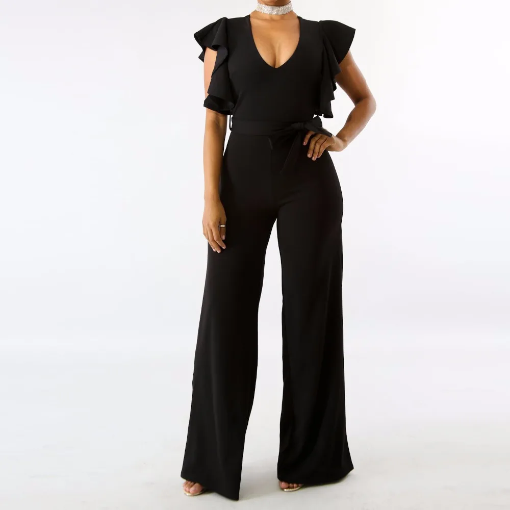 Ruffles Sleeve Jumpsuit Women V Neck Sexy Jumpsuit Wide Leg Elegant Jumpsuit One Piece Overalls Summer OL office Lady Tunic
Ruffles Sleeve Jumpsuit Women V Neck Sexy Jumpsuit Wide Leg Elegant Jumpsuit One Piece Overalls Summer OL office Lady Tunic