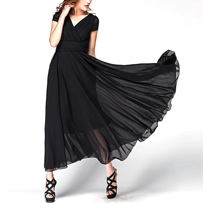 Maxi Dress Women Boho Style Summer Sexy Dress Evening Beach Long Dresses Flare Top V Neck Chiffon Party Plus Size Dresses 5XL
Maxi Dress Women Boho Style Summer Sexy Dress Evening Beach Long Dresses Flare Top V Neck Chiffon Party Plus Size Dresses 5XL
