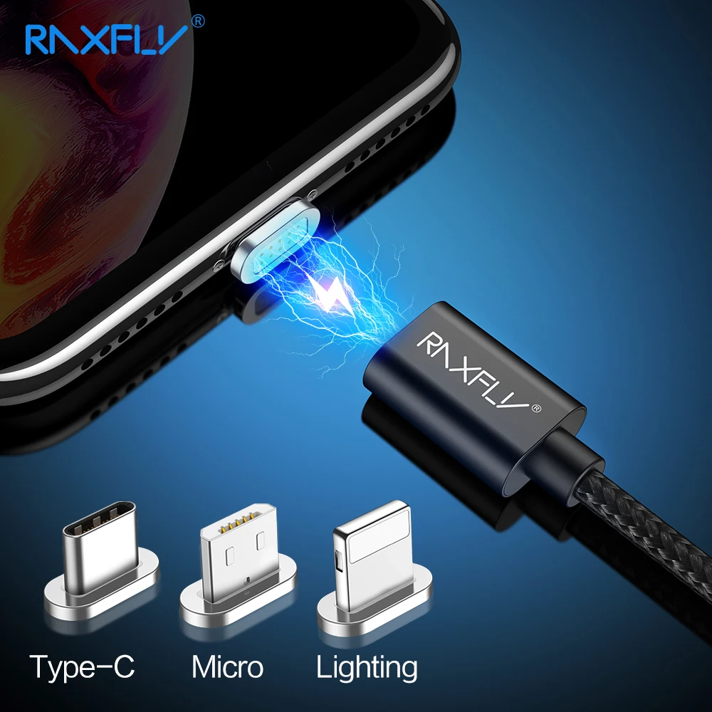 RAXFLY Magnetic Cable For iPhone X XS Max 2.4A Fast Charge Magnetic USB Charging Cable Micro Type c Wire For Samsung Galaxy s10
RAXFLY Magnetic Cable For iPhone X XS Max 2.4A Fast Charge Magnetic USB Charging Cable Micro Type c Wire For Samsung Galaxy s10