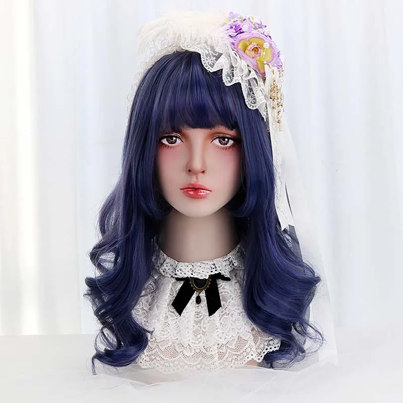 22"Synthetic Hair Blue Long Wave Lolita Wigs With Bangs Cosplay Party Wigs For Women Japan Harajuku Lolita Wigs Heat Resistant
22"Synthetic Hair Blue Long Wave Lolita Wigs With Bangs Cosplay Party Wigs For Women Japan Harajuku Lolita Wigs Heat Resistant