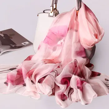 Women 100% Silk Chiffon Shawls Wraps 2019 Luxury Print Thin Large Natural Pure Real Silk Scarf For Ladies 180X135cm
Women 100% Silk Chiffon Shawls Wraps 2019 Luxury Print Thin Large Natural Pure Real Silk Scarf For Ladies 180X135cm