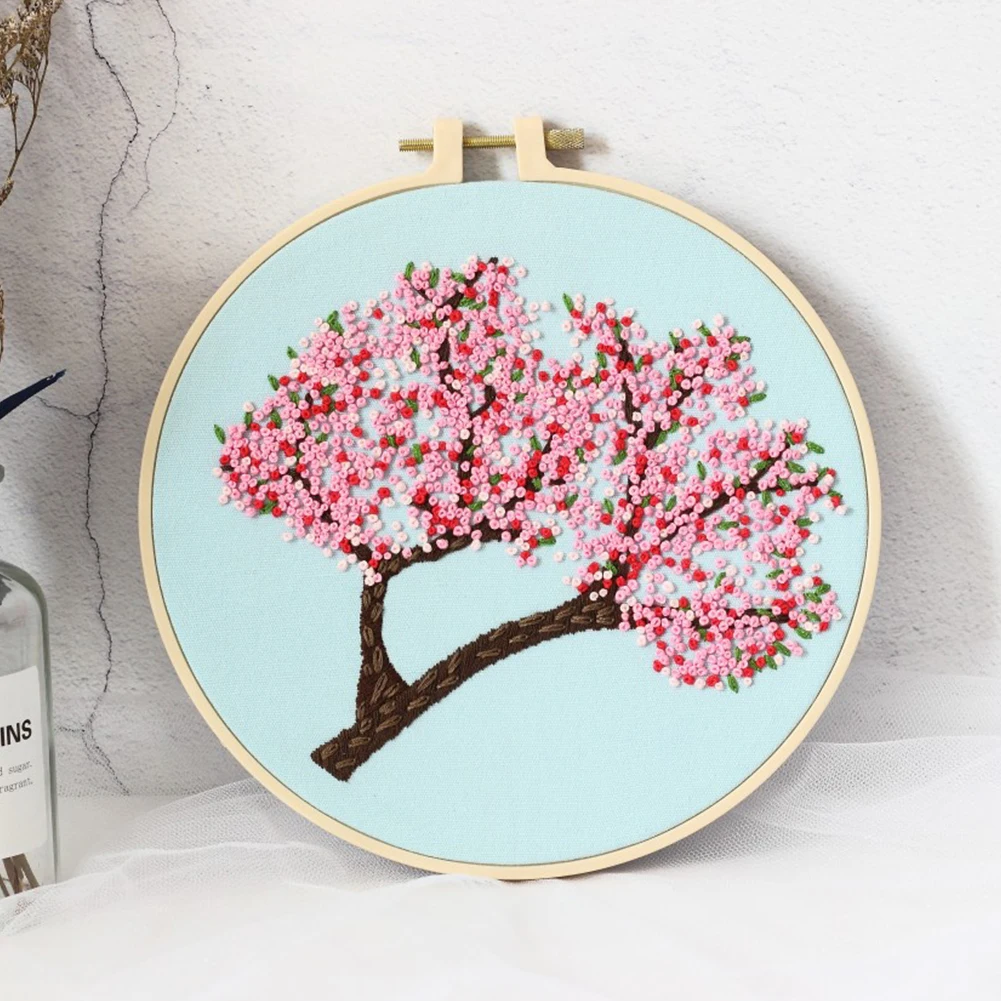 Cross Stitch Hoop Ribbon Cherry Tree Home Decor For Beginner Painting Plants DIY Craft Embroidery Kit Needlework Handwork Art
Cross Stitch Hoop Ribbon Cherry Tree Home Decor For Beginner Painting Plants DIY Craft Embroidery Kit Needlework Handwork Art