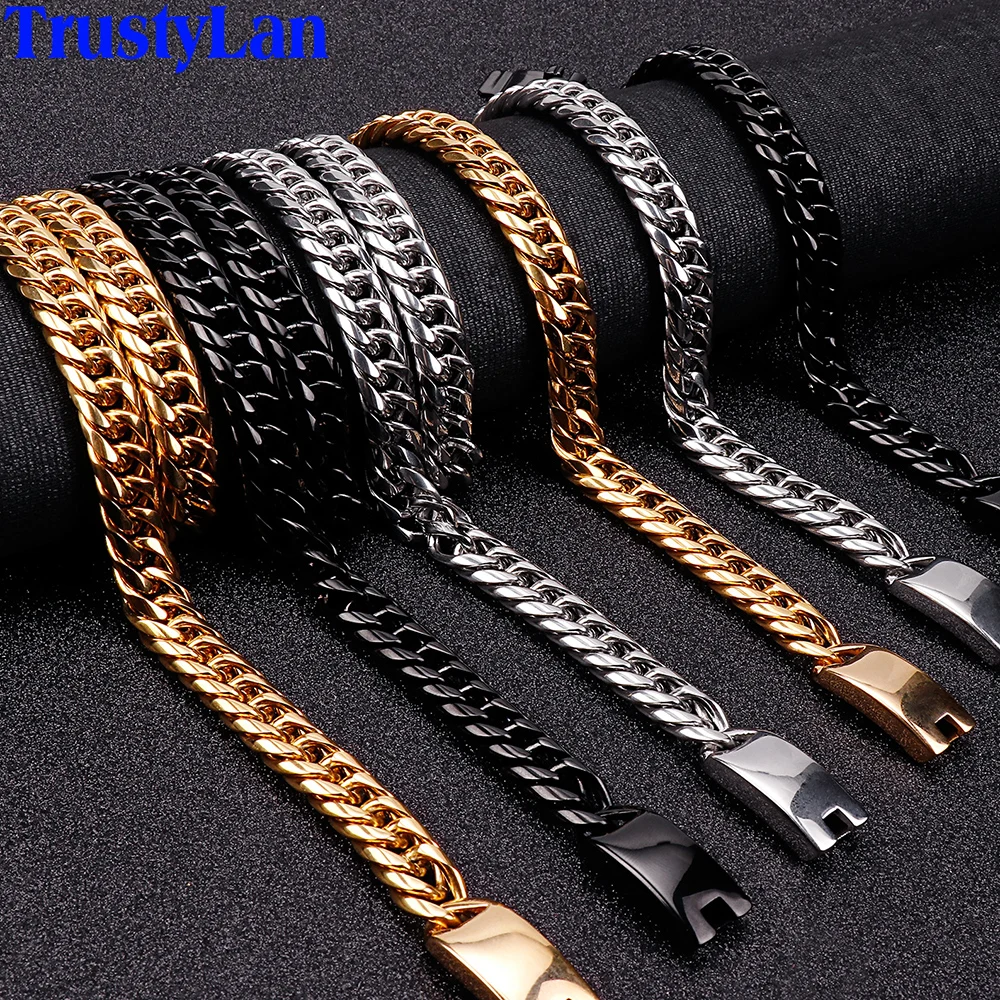 HipHop Gold Chain Bracelets For Men Quality Necklace Jewelry For Him 12MM Thick Polished Heavy Stainless Steel Long Necklace Man
HipHop Gold Chain Bracelets For Men Quality Necklace Jewelry For Him 12MM Thick Polished Heavy Stainless Steel Long Necklace Man