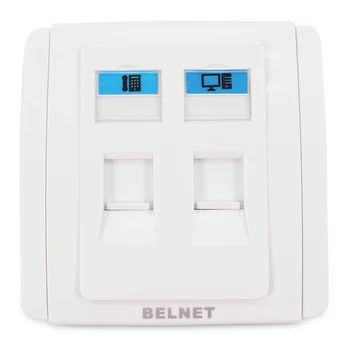 86x86mm double 2 port RJ45 CAT6 cat5e wall plate network faceplate Wall mount for RJ45 RJ11 Keystone jack ethernet Socket Outlet 
86x86mm double 2 port RJ45 CAT6 cat5e wall plate network faceplate Wall mount for RJ45 RJ11 Keystone jack ethernet Socket Outlet