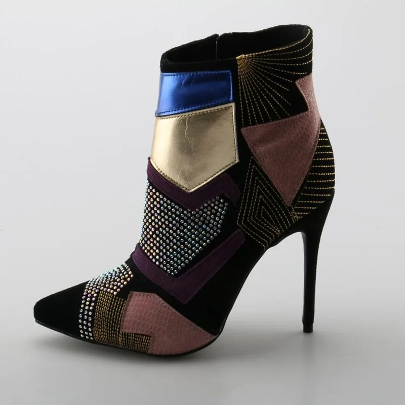 Fashionable Irregular Pattern High Heel Boots Woman Pointed Toe Zip Ankle Shoes Hot Selling Spring Autumn Large Size Boots
Fashionable Irregular Pattern High Heel Boots Woman Pointed Toe Zip Ankle Shoes Hot Selling Spring Autumn Large Size Boots