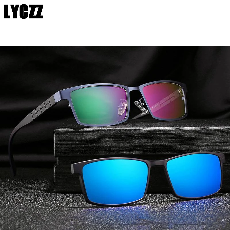 LYCZZ Brand Ultra light TR90 Anti-blue Polarized Sunglasses Magnetic Clip On Glasses Fashion Design Myopia Spectacle Frames New
LYCZZ Brand Ultra light TR90 Anti-blue Polarized Sunglasses Magnetic Clip On Glasses Fashion Design Myopia Spectacle Frames New