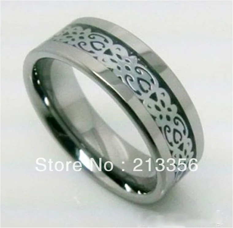 Cheap Price Free Shipping 2015 Hot Selling 8MM Silver Pipe Tungsten Carbide Ring With Green Base& Silver Foil Mens' Wedding Ring
Cheap Price Free Shipping 2015 Hot Selling 8MM Silver Pipe Tungsten Carbide Ring With Green Base& Silver Foil Mens' Wedding Ring